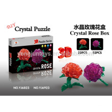 Nouveau design Puzzle DIY Crystal Rose 22PCS avec lumière